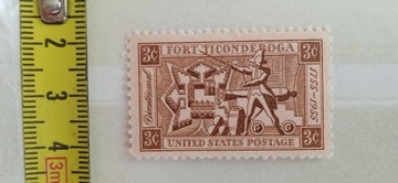 STARY ZNACZEK USA-FORT TICONDEROGA-200LAT-1955r.