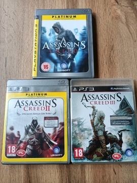 Zestaw Trzech części Assassins Creed (2 i 3 w PL)