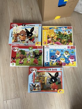 Puzzle dla dzieci zestaw 5 kompletów 