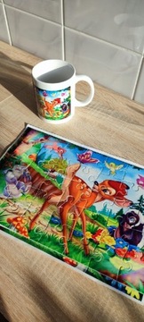 Puzzle plus kubek z grafiką Bambi sublimacja 