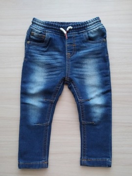 Spodnie jeansowe chłopięce rozciągliwe r. 74-80