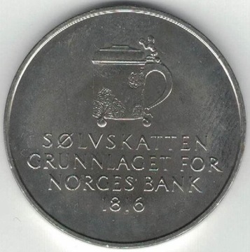 Norwegia 5 koron kroner 1991 Bank 29,5 mm