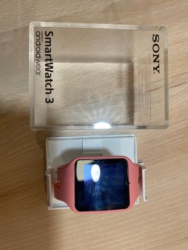 Sony SmartWatch3 Różowy i brązowy pasek