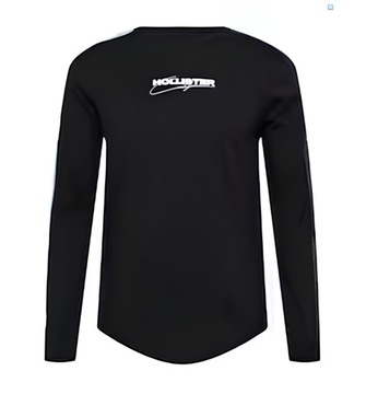 Hollister nowa koszulka długi rękaw logo r. M czarna