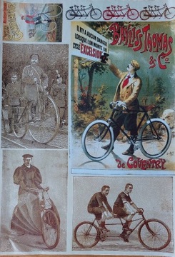Papier do decoupage stare rowery, plakaty