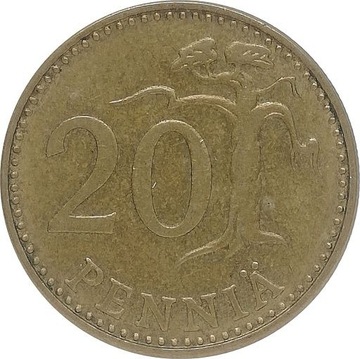 Finlandia 20 pennia 1972, KM#47