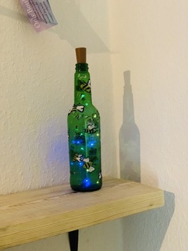 Lampka z pszczółkami hand made LED ozdobna