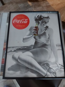 Plakaty w ramce coca cola używane