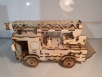 Ciężarówka Wóz Strażacki 3D do  montażu