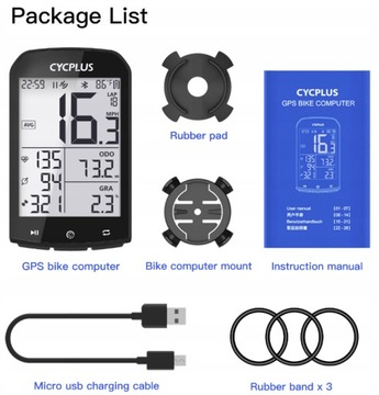 CYCPLUS M1 licznik rowerowy Bluetooth ANT+ GPS 2.0
