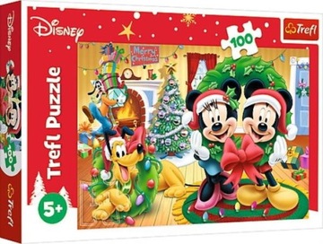 Świąteczne puzzle 100 Magia Świąt Myszka Miki Nowe