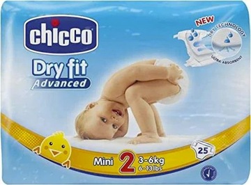 Chicco Dry Fit Advanced Mini 2 pieluchy 3-6kg 25sz