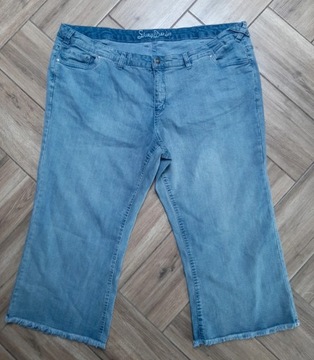 Sheego spodnie rybaczki jeans r 56 size plus