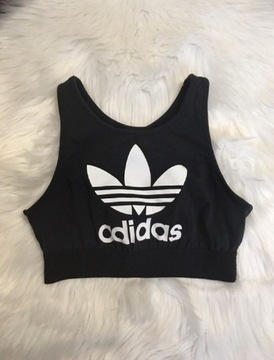 Czarny biustonosz sportowy Adidas S 