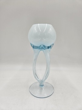 Kielich szklany niebieski Makora Krosno