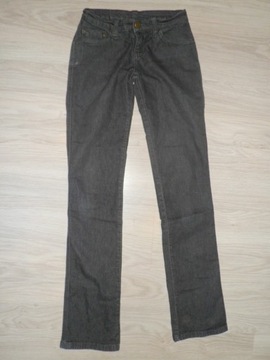 SPODNIE JEANS CZARNE RURKI 26/32 XS/S 34/36 164