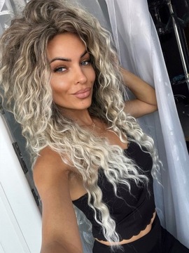 Peruka blond smokey WŁOSY kręcone afro loki SZTOS!