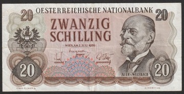 Austria 20 schilling 1956 - Welsbach - GG