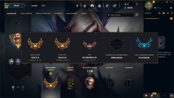 HANDLEVELED KONTO LOL 69LVL 52 CHAMP 12 SKIN GOLD2