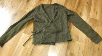 Sweter kopertowy wełna 