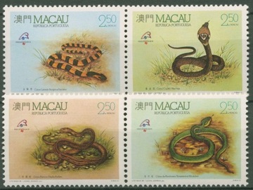 Macau 1989 - węże, Mi 620-623**