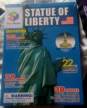 Puzzle 3D Statua Wolności 