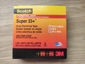 Scotch Super 33+ taśma izolacyjna 3M 25mm 33mb