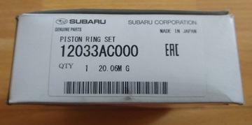 Pierścienie tłokowe Subaru 2.5 12033AC000