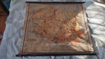 Stara Mapa Polski PRL 1968 r.