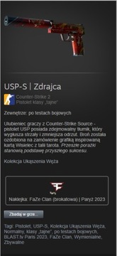 USP-S | Zdrajca Counter Strike 2 | FT