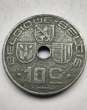 BELGIA 10 Cents 1943 ŁADNA