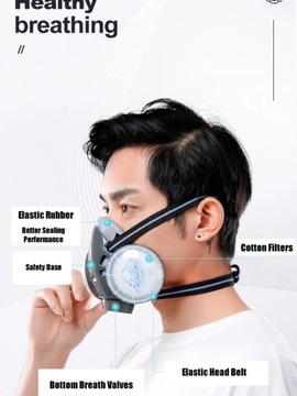 maska przeciwpyłowa Respirator 10 filtrów