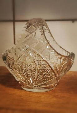 Kryształ, koszyk, 15 X 15 cm. 