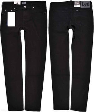 Spodnie męskie jeansowe czarne rurki LEE W28 L34 
