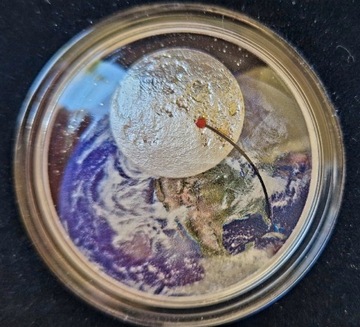 Srebrna moneta "Lądowanie na Księżycu"