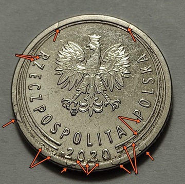 10 gr 2019, 2020 x2, ładne destrukty, 3 szt.