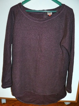 Fioletowy ciepły sweter oversized