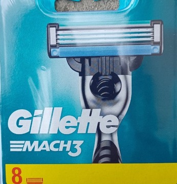 Gillette Mach 3ostrza 8 szt nożyki maszynki wkłady