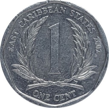 Karaiby Wschodnie 1 cent 2002, KM#34