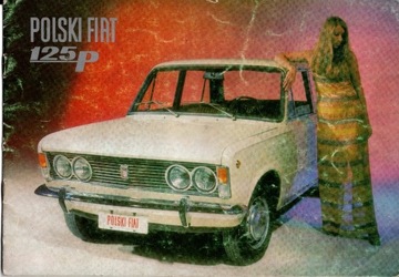 Prospekt PRL Polski Fiat 125p FSO j.francuski