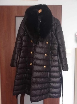 Czarna kurtka damska płaszczyk zimowy XL 