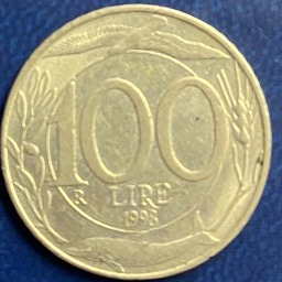 Włochy 100 lirów, 1998