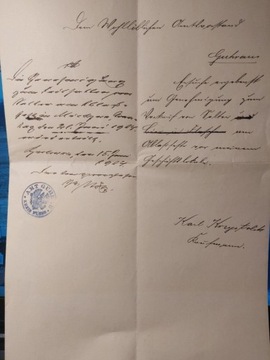 Stary dokument z 1917 roku , Księstwo Pszczyńskie 