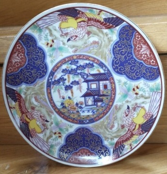 Talerz Imari Ware Japan zdobiony porcelana