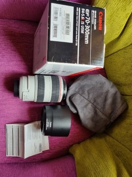 Canon 70-300 f/4-5.6L IS USM zestaw sklepowy