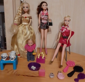 Lalki Barbie z akcesoriami 
