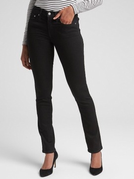 GAP black jeans Straight damskie spodnie prosteS27