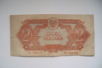 Polska Banknot 2 złote 1944 r..seria XA