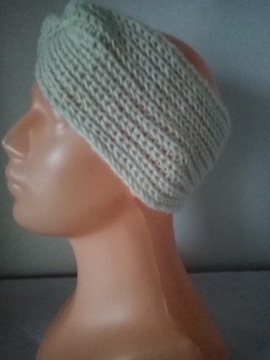 Szeroka opaska; turban; 100% ALPAKA; rękodzieło