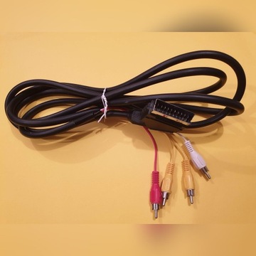 Kabel przewód EURO scart - 4X Cinch RCA 1,5m.